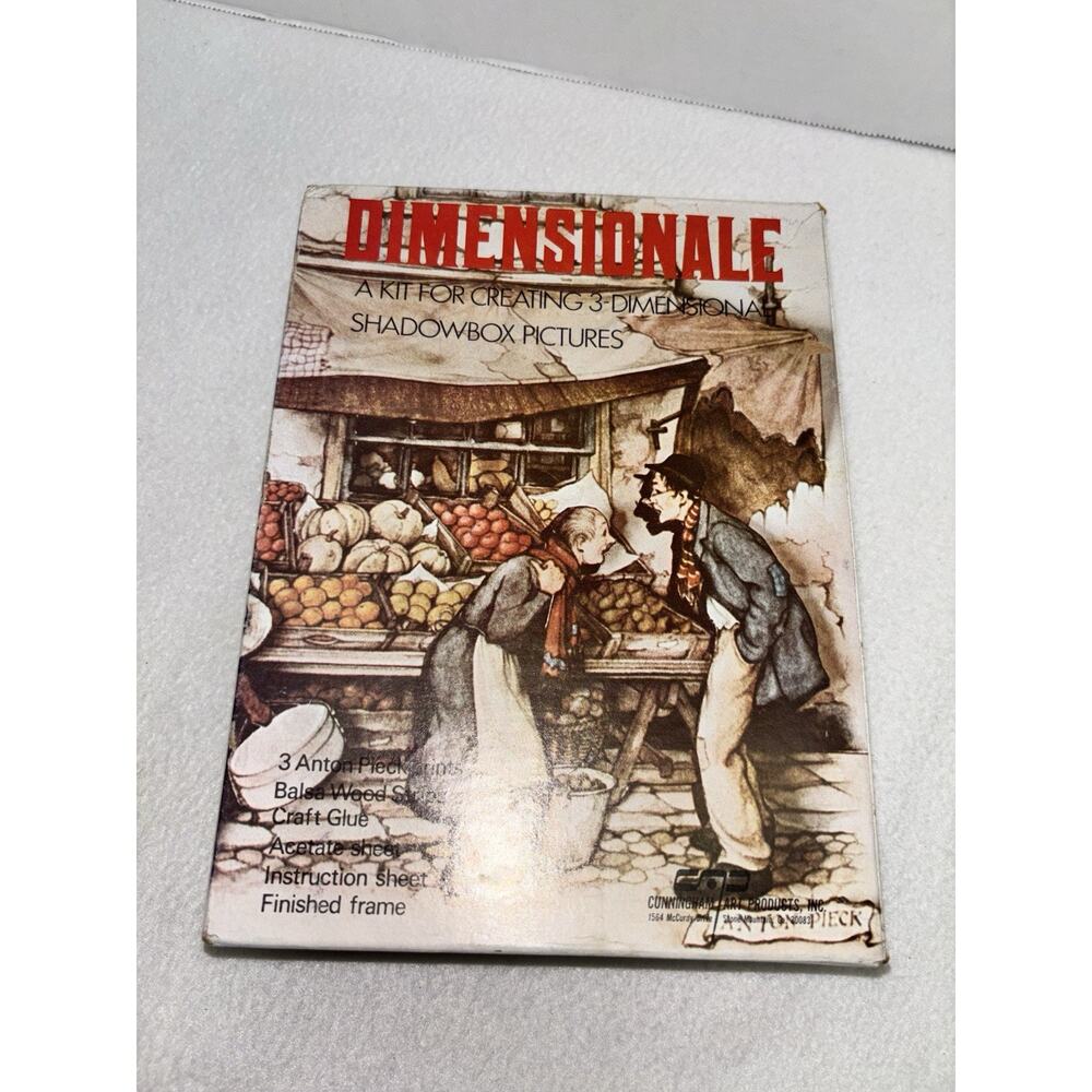 Vtg DIMENSIONALE 3D Shadow Box The Card Game Kit Anton Pleck 1971 Unused NOS